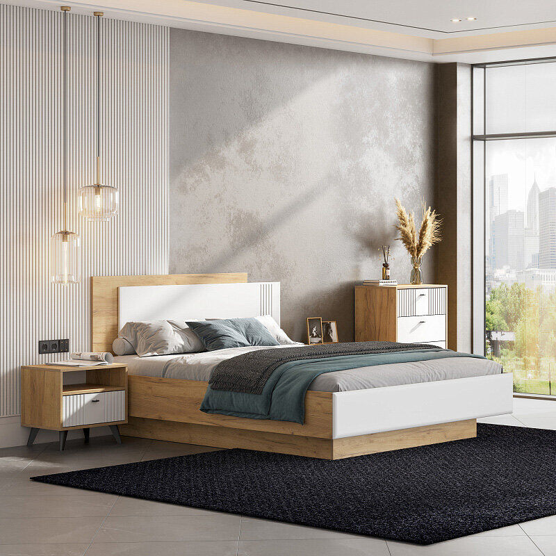 Кровать 160х200 Милан (SV-Мебель) Белый