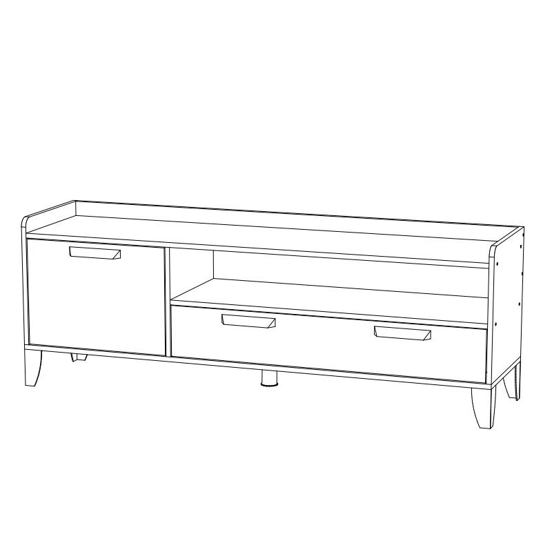 Тумба ТВ Парус-8 (ТЭКС) Белый