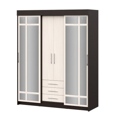 Шкаф-купе Фортуна (Интерьер Центр) 1700 Венге/Дуб белфорд