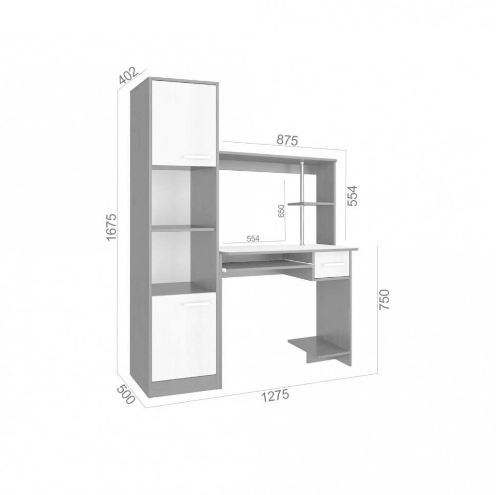 Стол компьютерный Дебют БТС