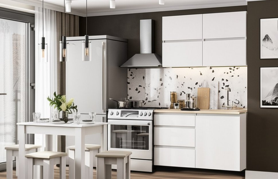 Кухня Токио 1,2 м, Белый