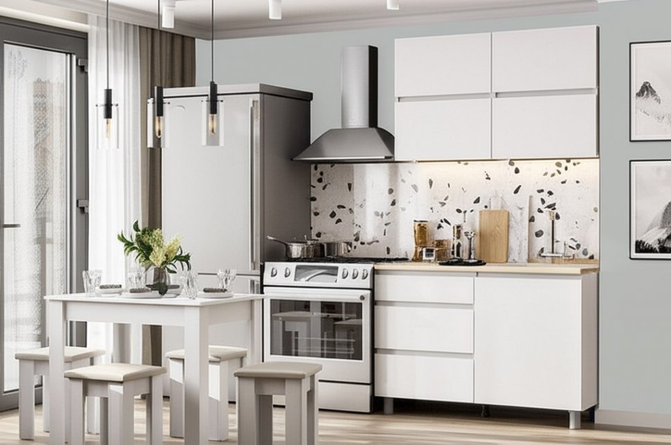 Кухня Токио 1,2 м, Белый