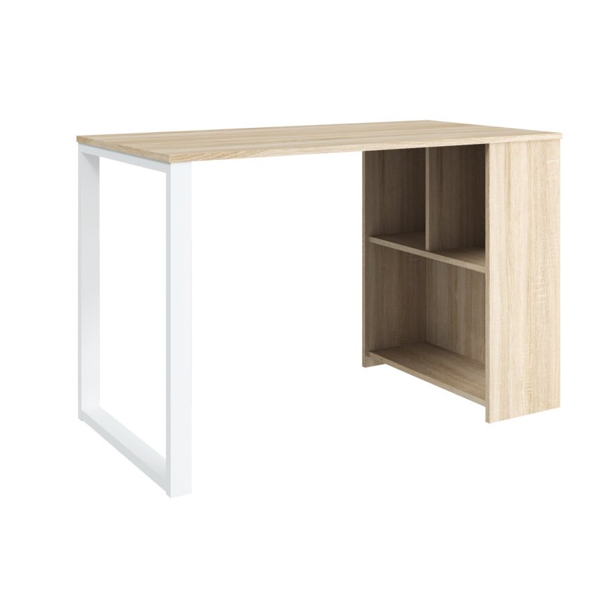 Стол письменный Бетти на металлической опоре (Дуб Сонома/Белый)