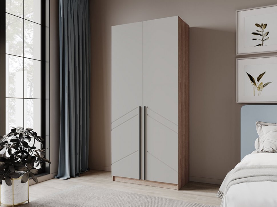 Шкаф Феникс (Северин) 1000 Кашемир МДФ 2-дверный