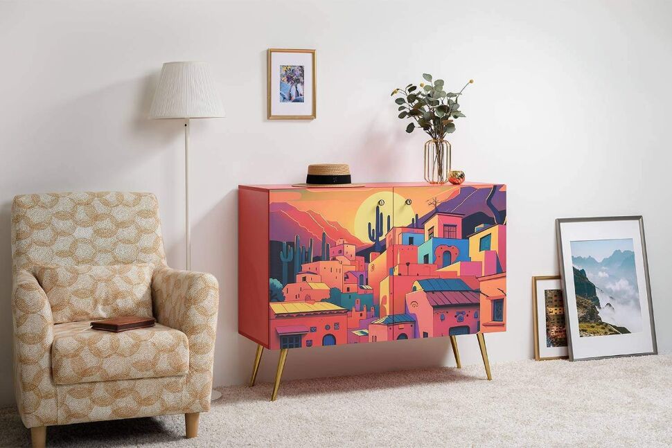 Комод Кармин 16.230.03, Красный, Белый