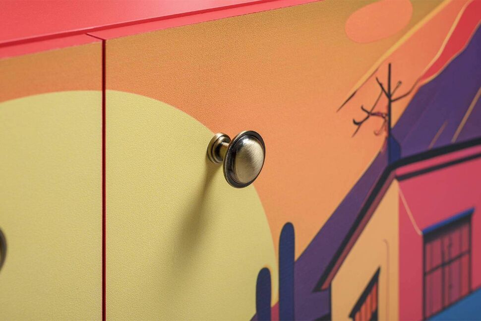 Комод Кармин 16.230.03, Красный, Белый