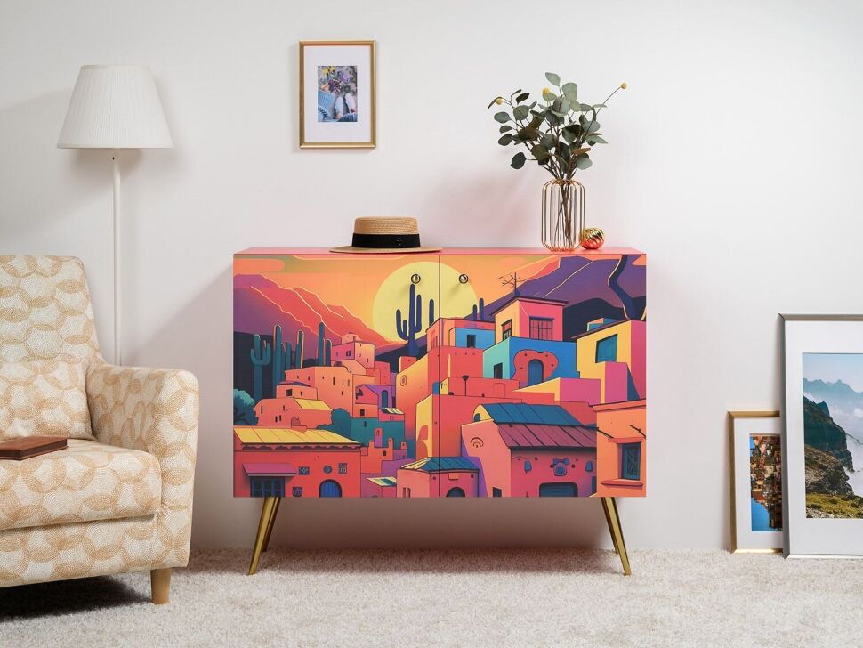 Комод Кармин 16.230.03, Красный, Белый