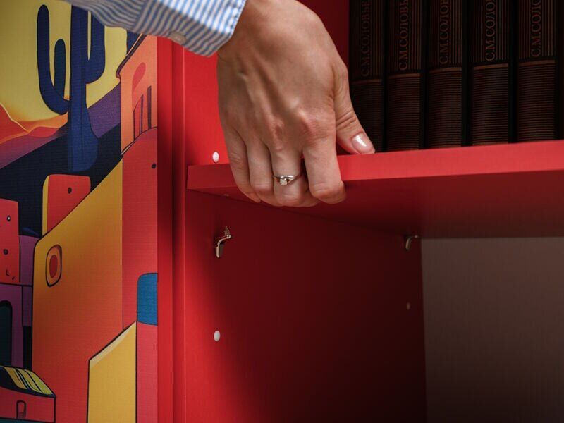 Комод Кармин 16.230.03, Красный, Белый