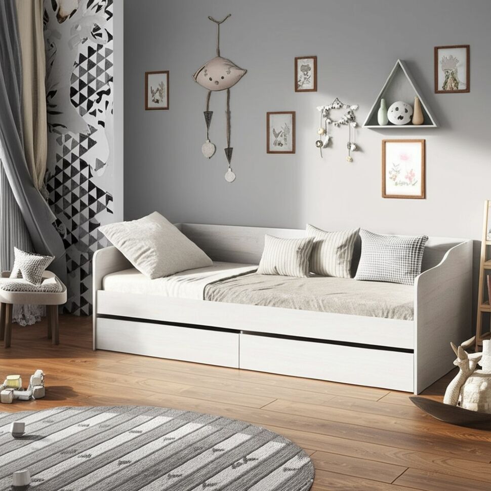 Кровать без основания КР 1 90х200, ясень анкор светлый