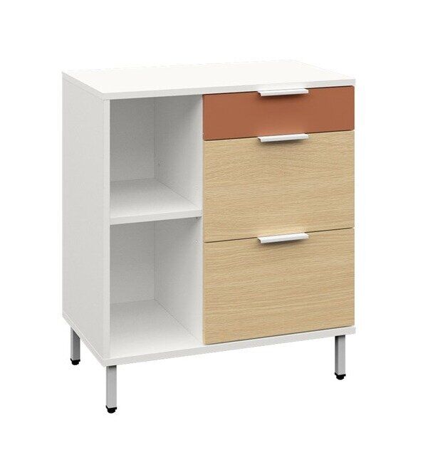 Марвэл Тумба 16.160 Белый PE шагрень / Плэйн / Безмолвная Пустыня