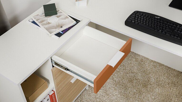 Марвэл Тумба 16.160 Белый PE шагрень / Плэйн / Безмолвная Пустыня