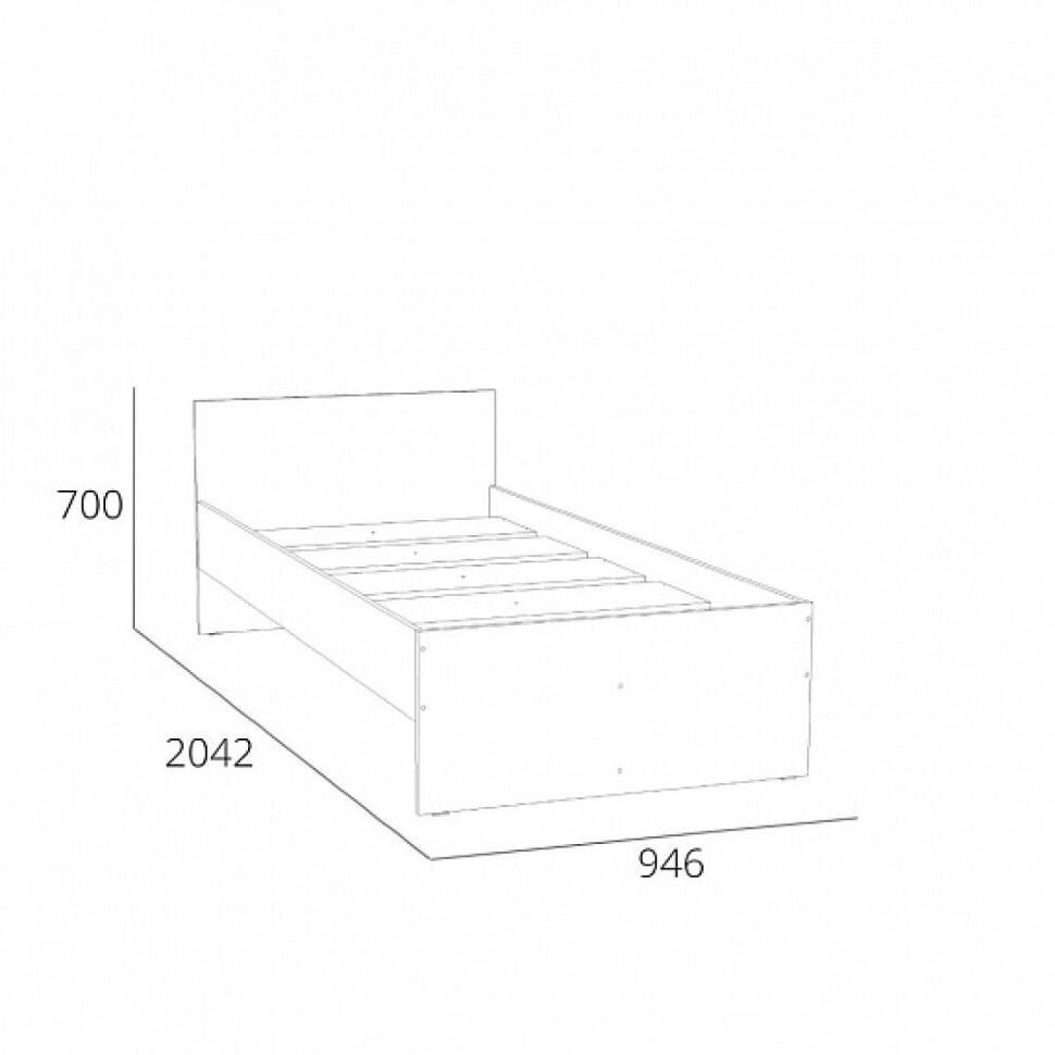 Кровать Симпл НМ 011.53-01 белый