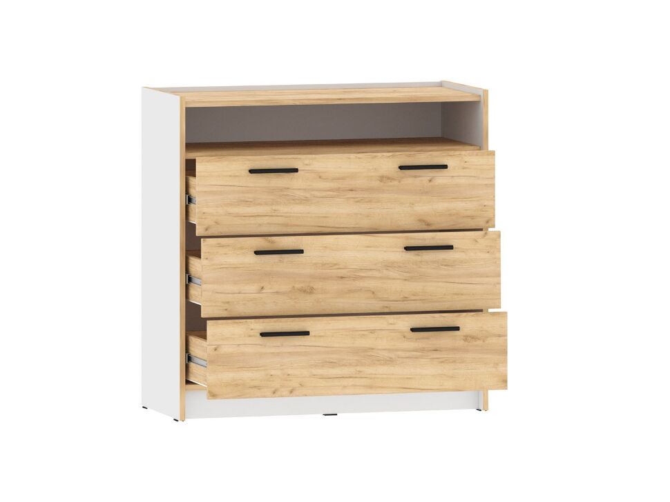 Спальня Оттавия 6 с зеркалами Белый / Дуб золотой