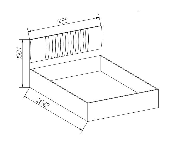Кровать 140х200 Тоскана (MLK) с основанием