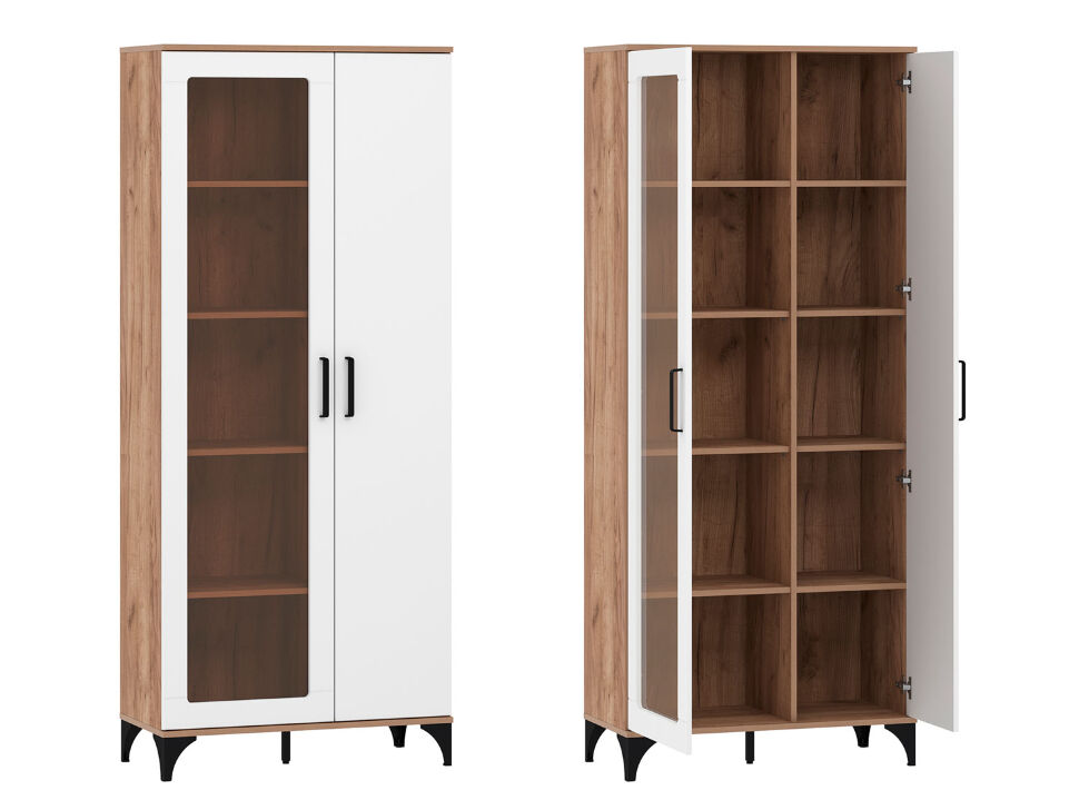 НМ 013.51 Марсель шкаф-пенал Дуб Крафт табачный/Меренга