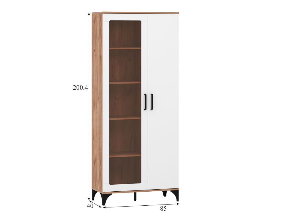 НМ 013.51 Марсель шкаф-пенал Дуб Крафт табачный/Меренга