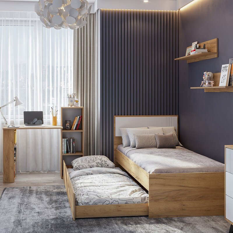 Кровать 90х200 Милан Милан (SV-Мебель) Белый