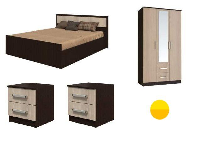 Спальня Фиеста БТС (Венге) Комплект 1