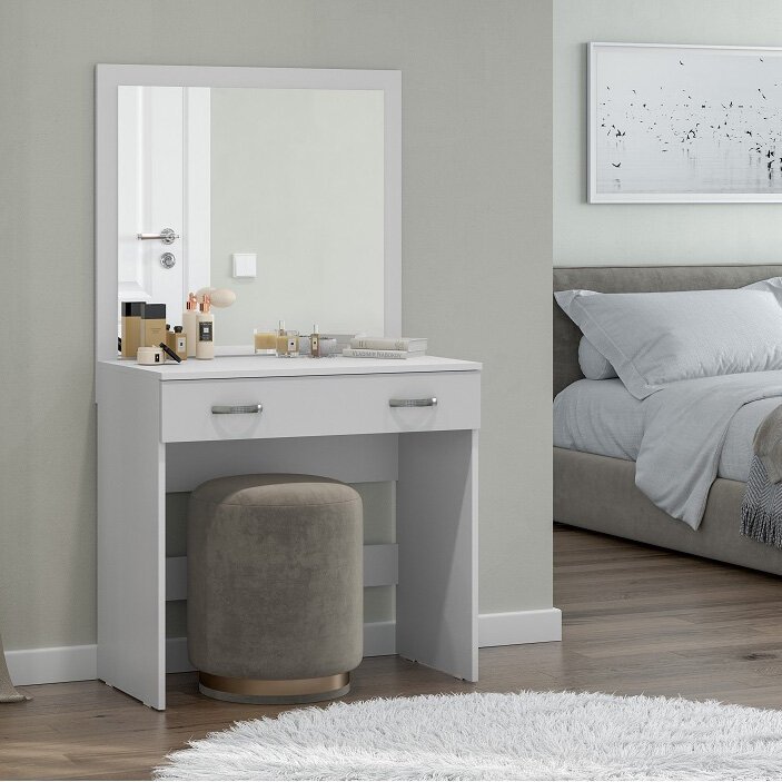 Стол туалетный Ронда СТ-01 (Интерьер Центр) Белое дерево