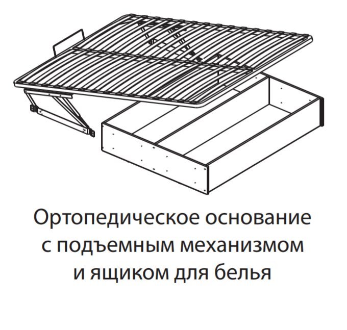 Кровать 160х200 ЛКР-1 (с подъемным механизмом) Ливорно DOMANI Орех донской