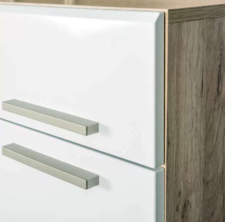 Лайн Шкаф для одежды 08.122 Дуб серый/Белый глянец