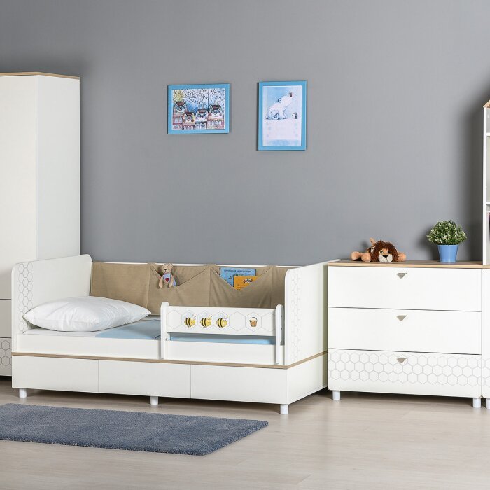 Эйп кровать 11.40 Белый/Дуб белый