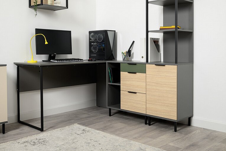 Марвэл Тумба 16.160 Темно - серый / Плэйн / Дымчатый Зеленый