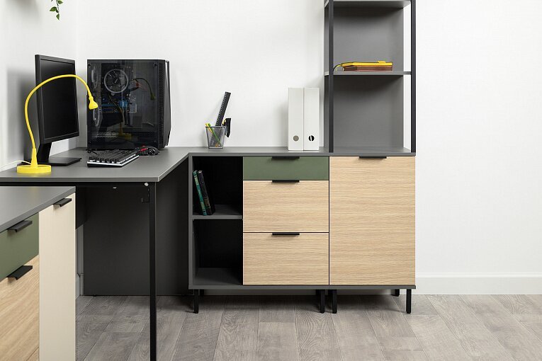 Марвэл Тумба 16.160 Темно - серый / Плэйн / Дымчатый Зеленый