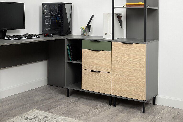 Марвэл Тумба 16.160 Темно - серый / Плэйн / Дымчатый Зеленый