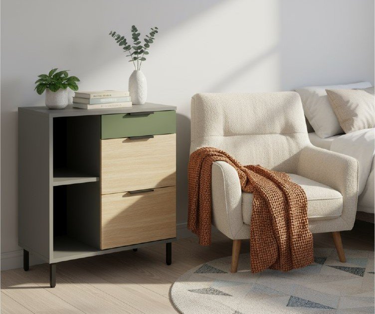 Марвэл Тумба 16.160 Темно - серый / Плэйн / Дымчатый Зеленый