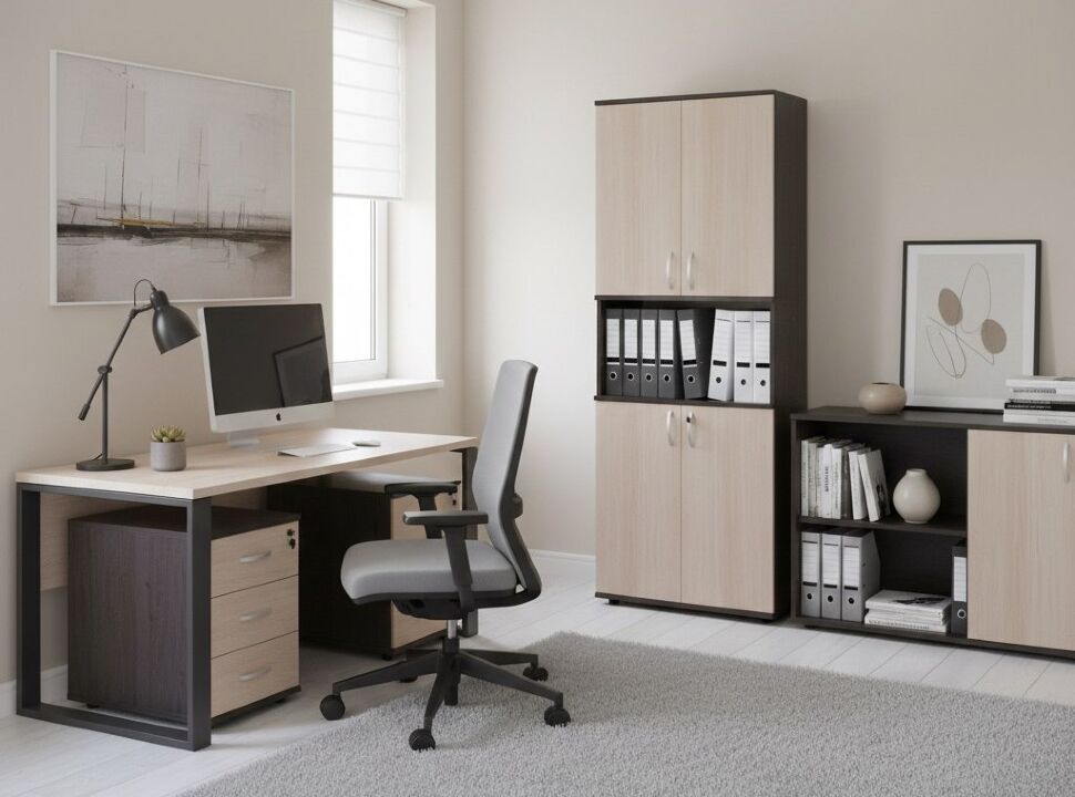 Стеллаж ШУ-22 Венге/Беленый дуб