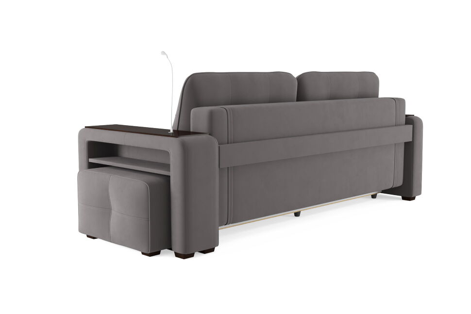 Диван Smart 4 пуф справа Б3-3Т-Б4 СК Велюр Velutto 19