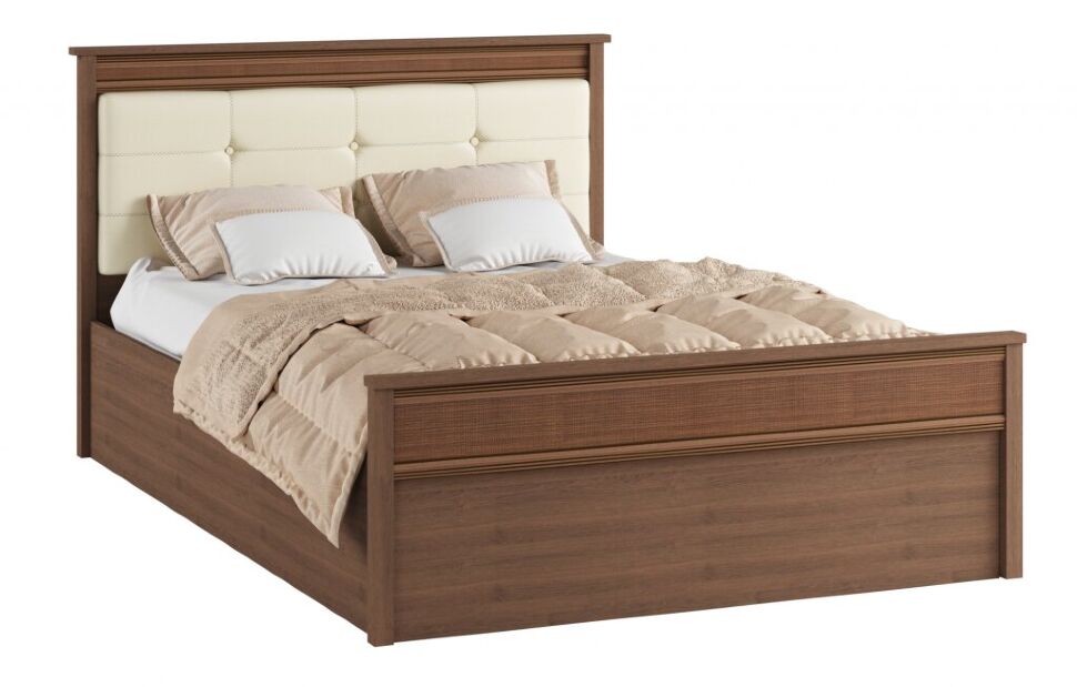 Кровать 140х200 ЛКР-1 (с ортопедическим основанием) Ливорно DOMANI Орех донской