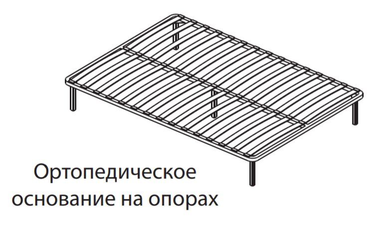Кровать 140х200 ЛКР-1 (с ортопедическим основанием) Ливорно DOMANI Орех донской