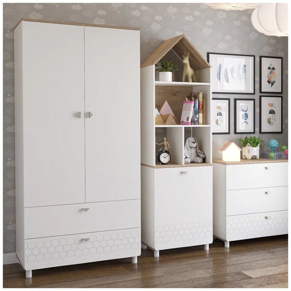 Эйп шкаф для одежды 13.334 Белый/Дуб белый