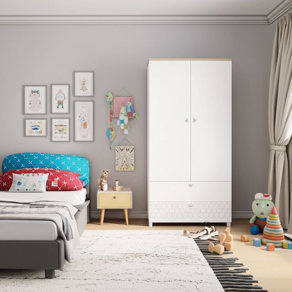 Эйп шкаф для одежды 13.334 Белый/Дуб белый