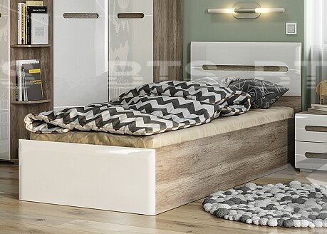 Кровать 90х200 Наоми КР-12 с настилом (БТС)