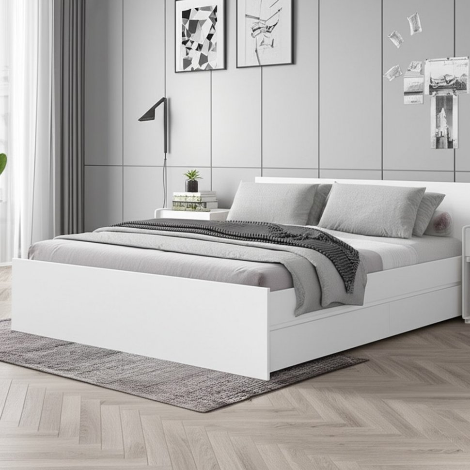 Кровать 1,6 м Симпл КР-17, Белый