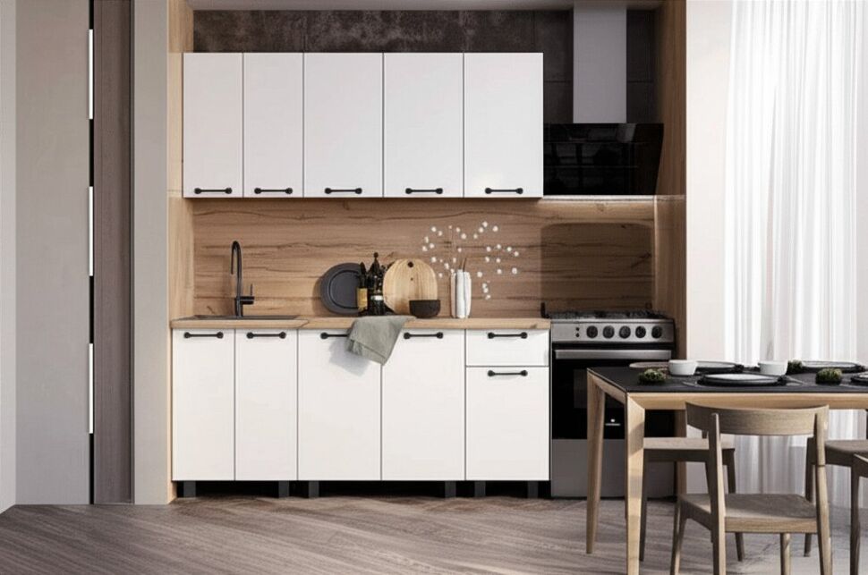 Кухня Тина 1,8 м, Крафт, белый