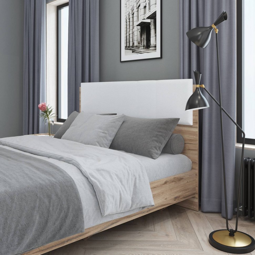 Кровать с настилом Николь 1.2 140х200, белый