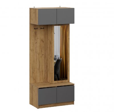 Мини-прихожая Авиньон (Графит серый / Крафт золотой)