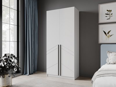 Шкаф Феникс (Северин) 1000 Белый МДФ 2-дверный