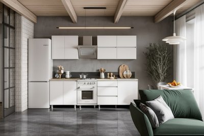 Кухня Токио 2 м серия 3, Белый