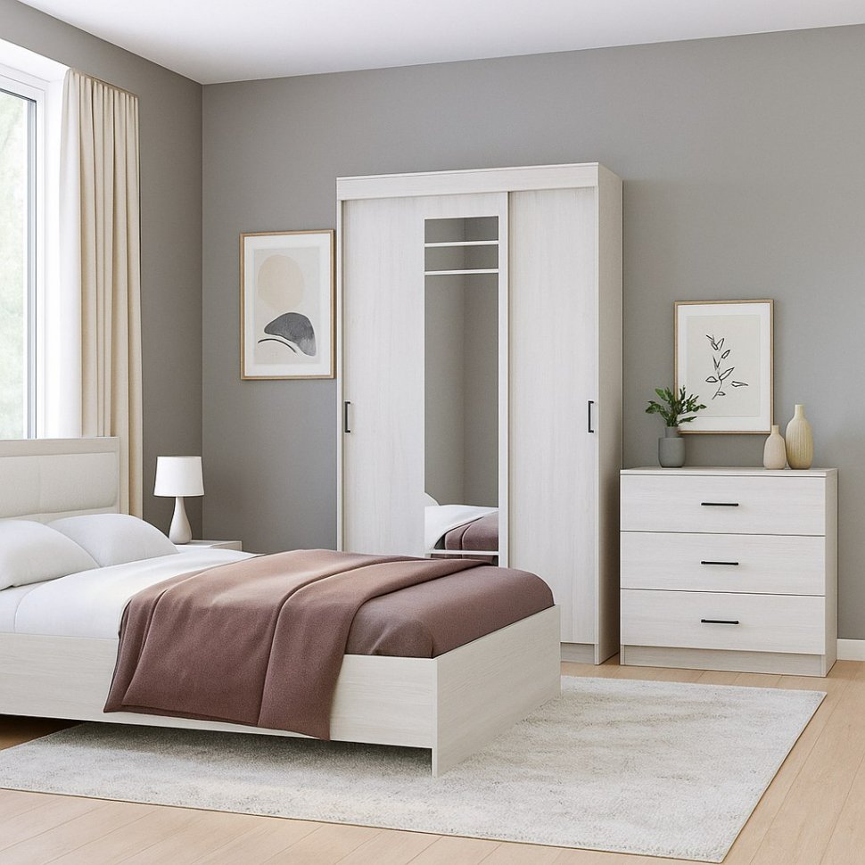 Шкаф-купе ШКП 7, Ясень Анкор светлый