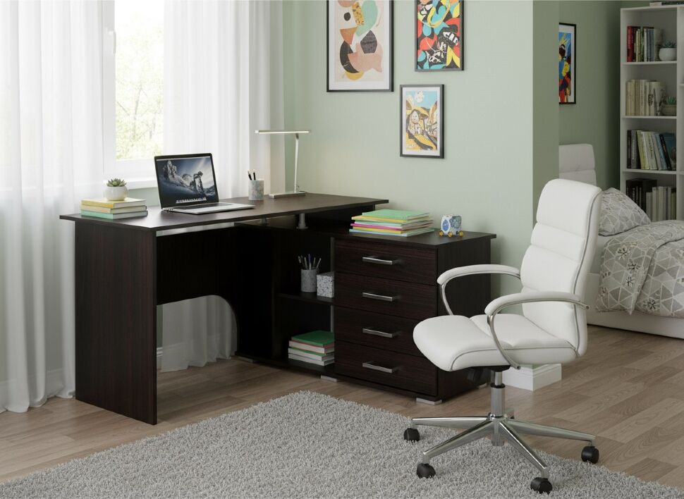 Интел-10 стол компьютерный Бодега Темный