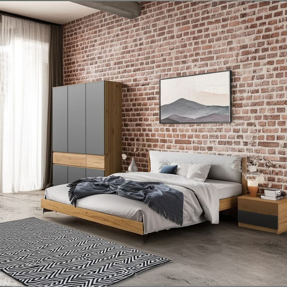 Шкаф 3-створчатый Авиньон (Графит серый)