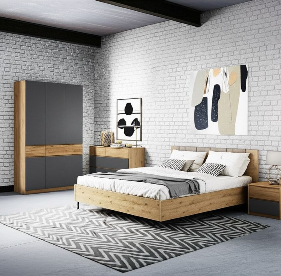 Шкаф 3-створчатый Авиньон (Графит серый)