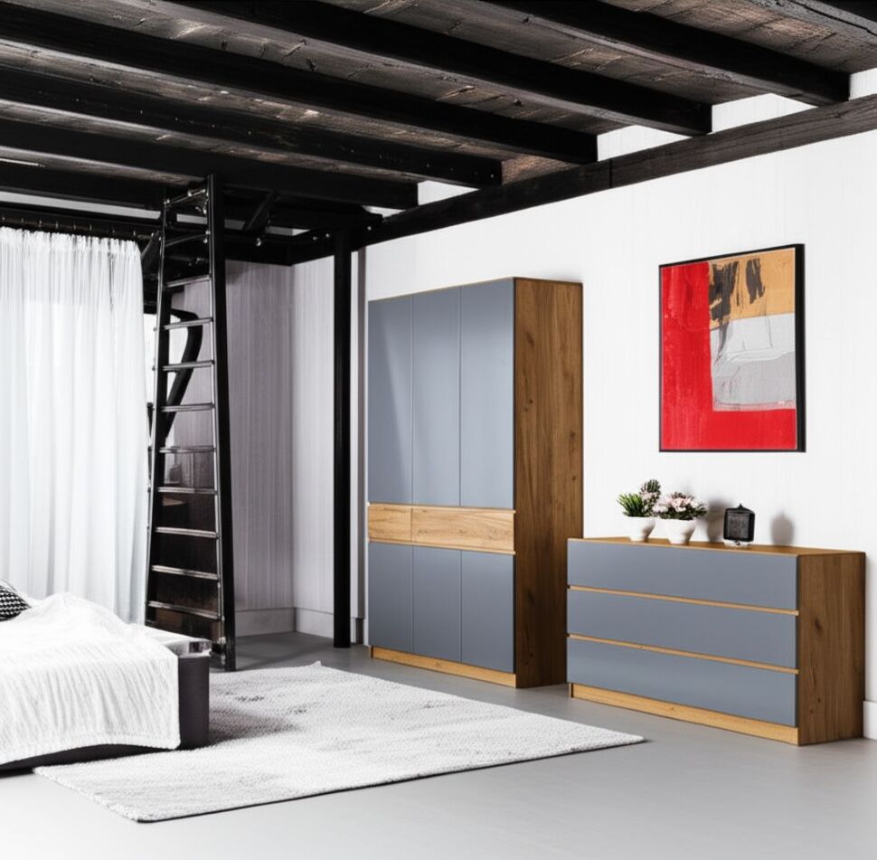 Шкаф 3-створчатый Авиньон (Графит серый)