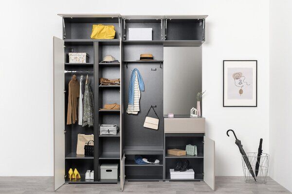 Сидней шкаф навесной 16.314.05 Антрацит / Капучино