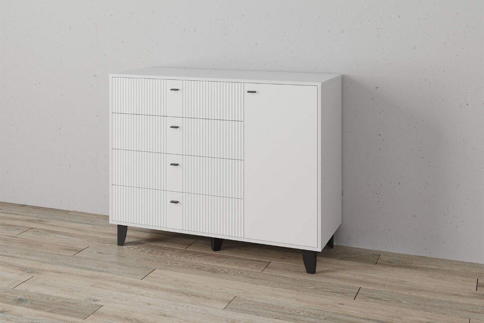 Комод Катрин-13, Белый, Белый снег